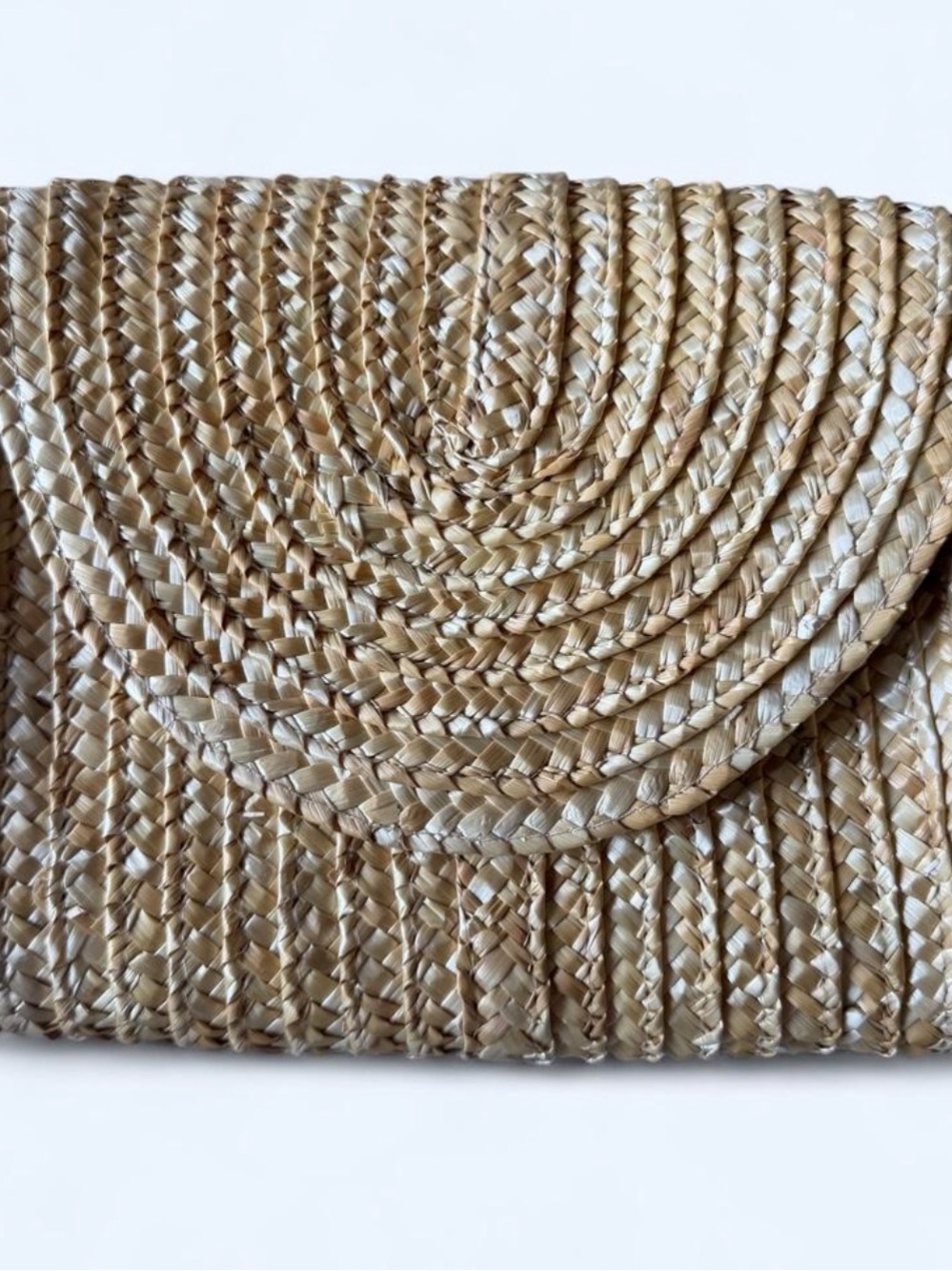 Woven Straw Clutch - Natural